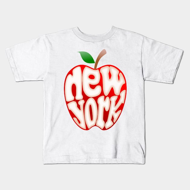 Big Apple New York 2 Kids T-Shirt by denip